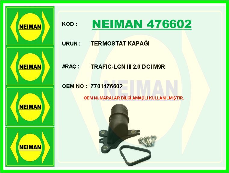 TERMOSTAT KAPAĞI TRAFIC-LGN III 2.0 DCI M9R