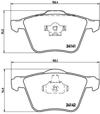 ÖN BALATA VOLVO XC90 2.5T 02 > D5 02 > T6 02 >D5 V8 05 > D5 09 > 3.2 06 >  31262705-30769125-274331