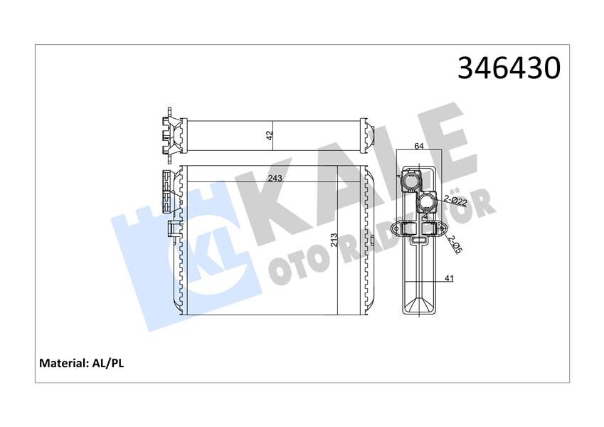 KALORİFER RADYATÖRÜ VOLVOS60 2.0T 2.4 01 > S80 98-06 V70 00 > XC70 00>> XC90 02 > 812328  9171503