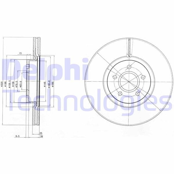 ON FREN AYNASI CONNECT 12 > FOCUS III 11>15 KUGA 12>14 VOLVO V40 T2-T3-T4-T5 C30 06>12 C70 II 07>12 S40 II 05>12 V50 04>  CV611125FA-CV611125GA-1829608