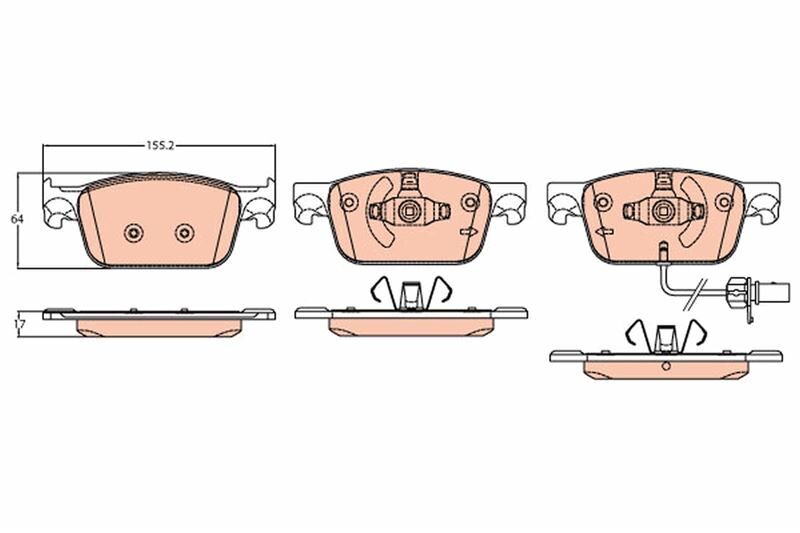 ÖN FREN BALATA AUDI A4-A5 2014 > 155.2x63.8x17 KULLAKLI  8W0698151K-8W0698151Q