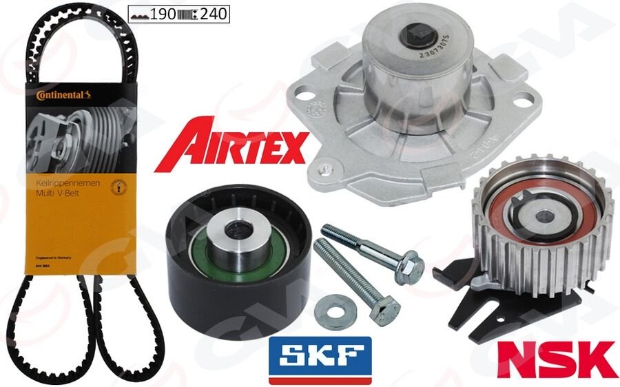 DEVİRDAİMLİ EKSANTRİK GERGİ KİTİ 190x240 BRAVO 96>DOBLO 01>MAREA 99-02 -IDEA 04>1.9JTD KTB317  71736726