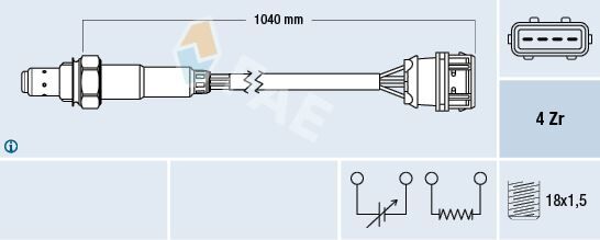 LAMBDA OKSİJEN SENSÖRÜ VOLVO S40 1.6 1.8 2.0 V40 1.6 1.8 2.0 95/99  30814907