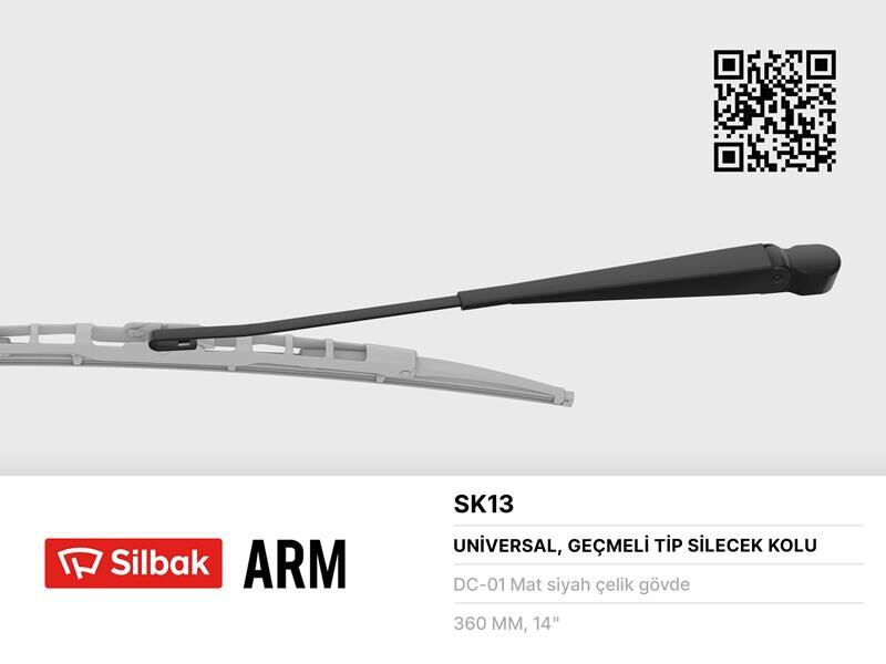 SİLECEK KOLU 385MM R12TX.GTS.TSW.TOROS YENİ MODEL KANCALI