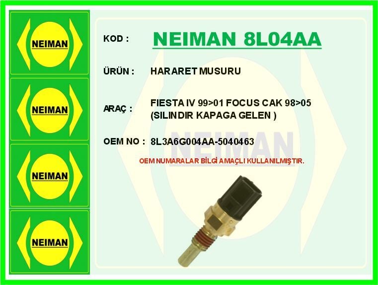 HARARET MUSURU FIESTA IV 99>01 FOCUS CAK 98>05 SILINDIR KAPAGA GELEN