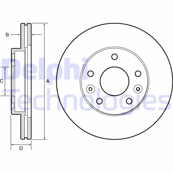 ON FREN DISKI DACIA DUSTER I 10>18 DUSTER II 18> RENAULT MEGANE IV 15> DIŞ ÇAP: 269MM DISKI KALINLIĞI: 22.5MM 5 DELİK HAVALANDIRMALI  402061715R-402066300R-8660002096
