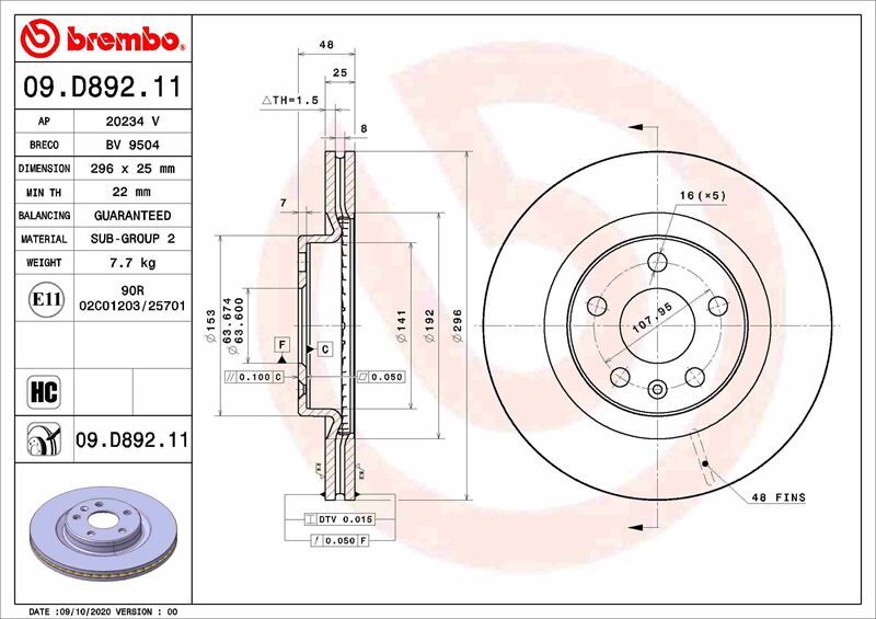 ÖN FREN DISK VOLVO XC40 536 2017/10 >  31471414-32300121