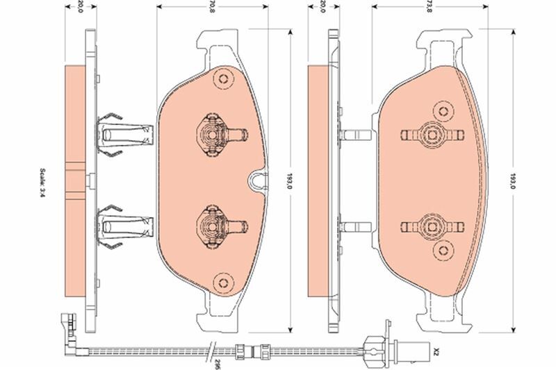 ÖN BALATA A6-A6 AVANT 2.8-2.0-3.0-A7 SPORTBACK 2.8-3.0 10/2010 > 1LL PR NUMARASI İÇİN  4G0698151B-4H0698151D-4H0698151G