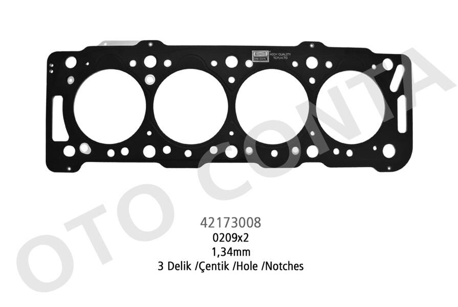 SKC 3 DELİK 1.34m ÇELİK P206-P306-PARTNER-BERLINGO 1.9 DW8  0209.X2-SU001-00023