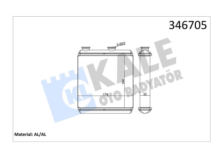 KALORİFER RADYATÖRÜ OPEL MERIVA 1.4-1.6-1.3CDTI-1.7DTI-1.7CDTI 03-10