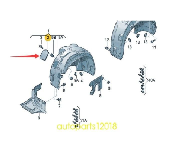AUDİ - ÖN DAVLUMBAZ FAR KAPAĞI SAĞ A6 2013- - 4G0809968