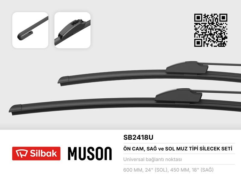 SİLECEK SÜPÜRGESİ 600/480mm MUZ TİPİ PASSAT-GOLF V 11/03-11/05-CADDY III 02/04> OCTAVIA II 06/04-