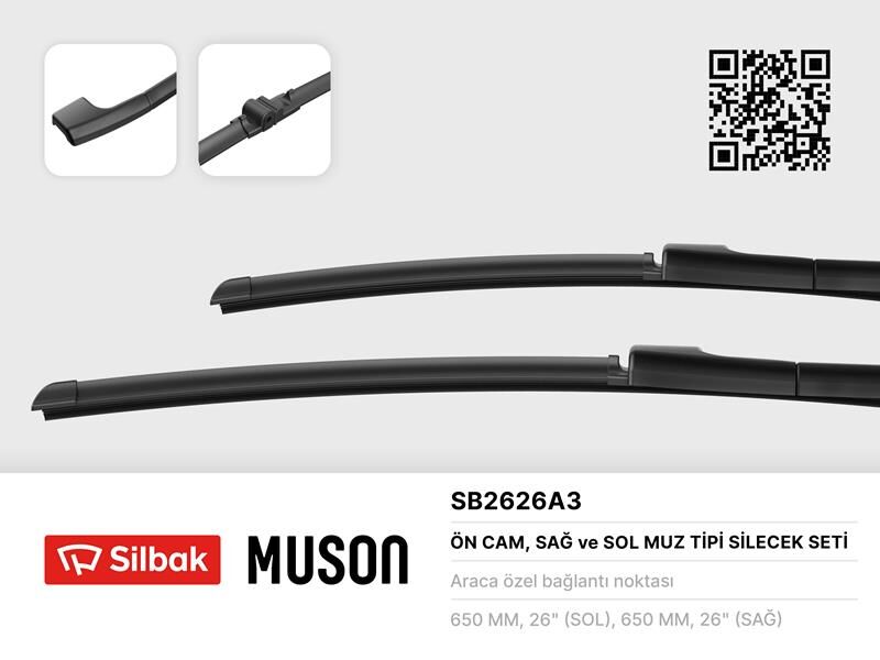 SİLECEK SÜPÜRGESİ ARKA MUZ TİPİ 380mm VITO 09/10>