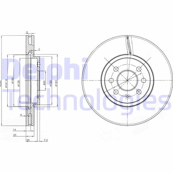 ÖN FREN AYNASI ASTRA H 1.4-1.6 04>MERIVA 1.6 03>COMBO 1.3 CDTİ 4.05> 280x25x4DLxHAVALI 569067-95526653-95526654-93197712  569007-569006-93181113-93175376