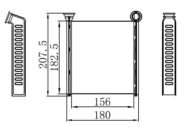 KALORİFER RADYATÖRÜ BRAZİNG GOLF VI -JETTA IV-1.2TSI-1.4TSI-1.6-2.0TDI 155X185X26