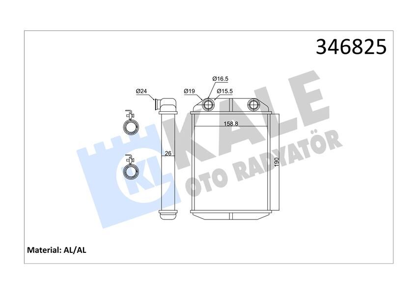 KALORİFER RADYATÖRÜ DACIA DOKKER 12> LODGY 12> 1.2 TCE 1.3 TCE 1.5dCi 1.6  271154491R