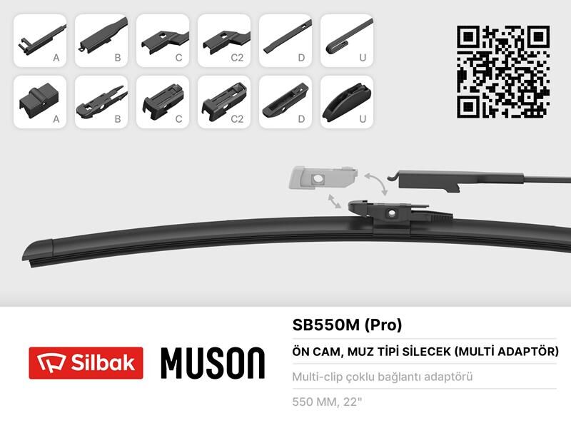 SİLECEK SÜPÜRGESİ 530/530mm MUZ TİPİ SKODA SUPER 02-05 VW PASSAT 02-05