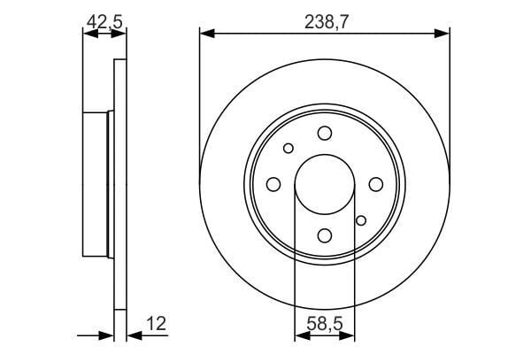 FREN DİSKİ ÖN LADA SAMARA 86>99 VEGA 95>05 238.7x52.8x12