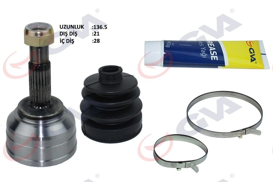 AKS KAFASI DIŞ ÖN DACIA LOGAN 06> SANDERO 08> 1.4-1.6 21x28x49 137.5mm