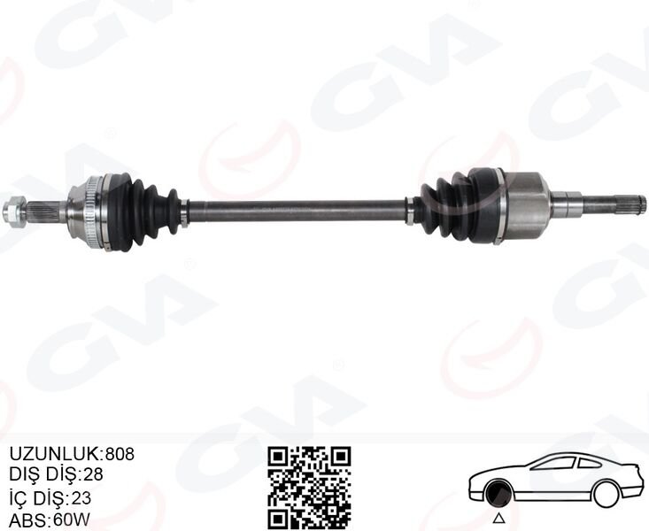 KOMPLE AKS ARKA SAĞ/SOL FREELANDER I L314 98>06 808MM