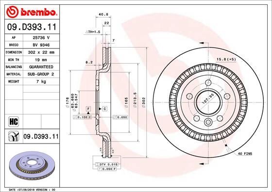 ARKA FREN AYNASI VOLVO S60 10 >13 > S80 II 08 >13 > V60 10 > V70 08 > XC70 07 >13 > 302x5DL  31341483-31277929-31471028-30769060