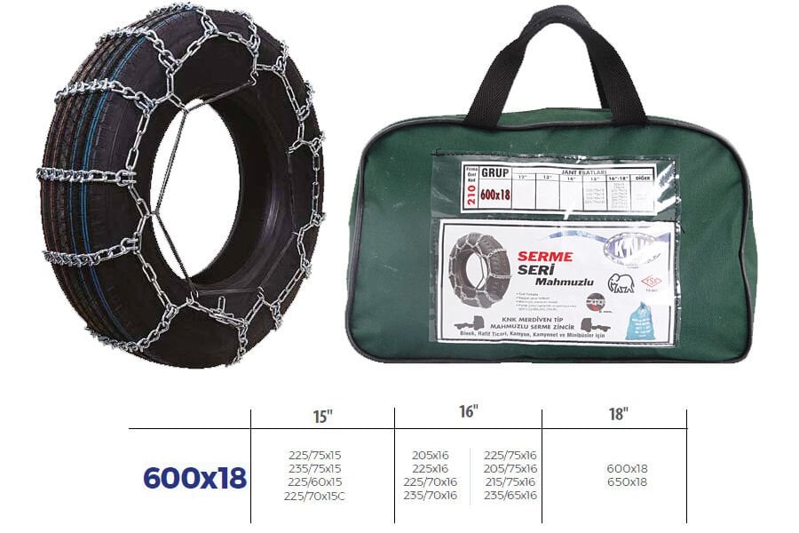PATİNAJ ZİNCİRİ TAKMATİK ÇAPRAZ 14-15-16-17 JANT ZİNCİR EBATLARI İÇİN RESİME BAKINIZ