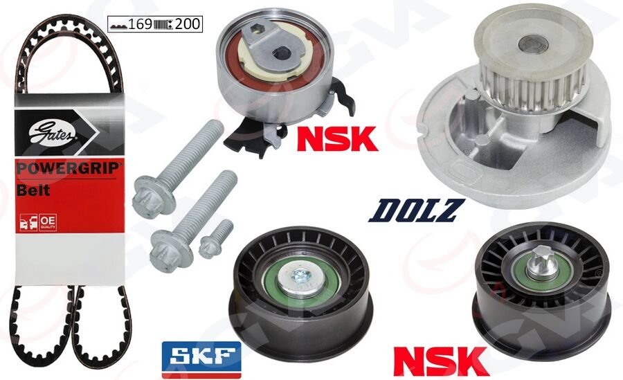 DEVİRDAİMLİ EKSANTRİK GERGİ KİTİ 162x200 ASTRA G 1.4 1.6 16V 98-05 VECTRA C 1.6 CORSA C 1.4 1.6  95518060-1629094-1606306-95516735