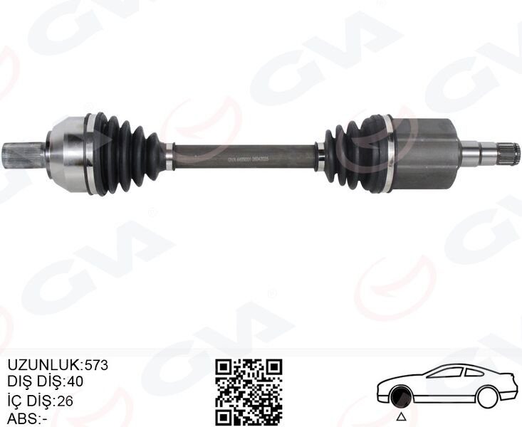 ÖN AKS KOMPLE SOL VOLVO S60 II 15> V60 I 15> V70 III 15> D2-T3-T4 OTOM. SANZIMAN 8 VITES