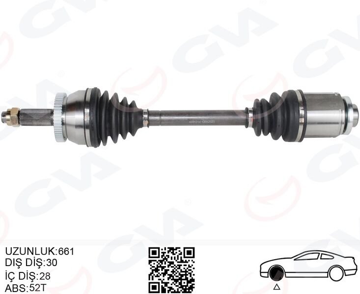 KOMPLE AKS ÖN SAG ABSLI HYUNDAI SANTA FE CM 2.2 CRDI A-T 06-12