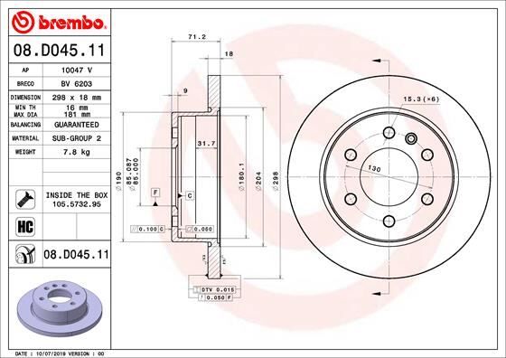 FREN DISKI ARKA MERCEDES SPRINTER B907 B910 18> KOD: -B25  A9104230200