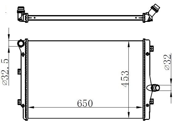 KALORİFER RADYATÖRÜ BRAZİNG FLUENCE DÜZ ÇIKIŞ BORULU 203X166X29 A/M