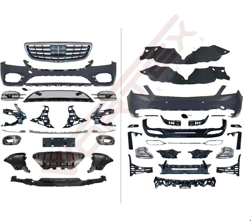 MERCEDES - S400 AMG BODY KİT (ÖN-ARKA DOLU) W222 2018- - 2228856100 + 2228851901-