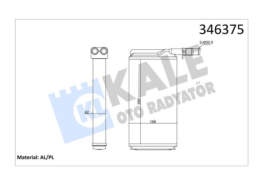 KALORİFER RADYATÖRÜ ALFA 164 87-98 CROMA 85-96 THEMA 87-94  60805074-82420112-82420113