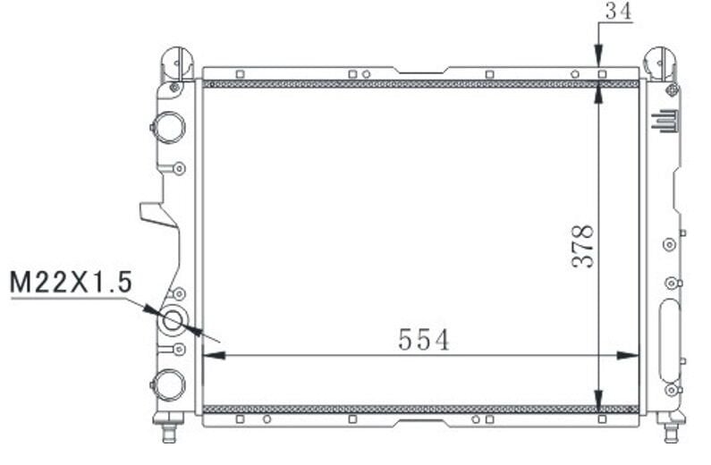 RADYATÖR TMPR 2.0 İ AC KLİMASIZ MEK 558x367x36 ALÜMİNYUM