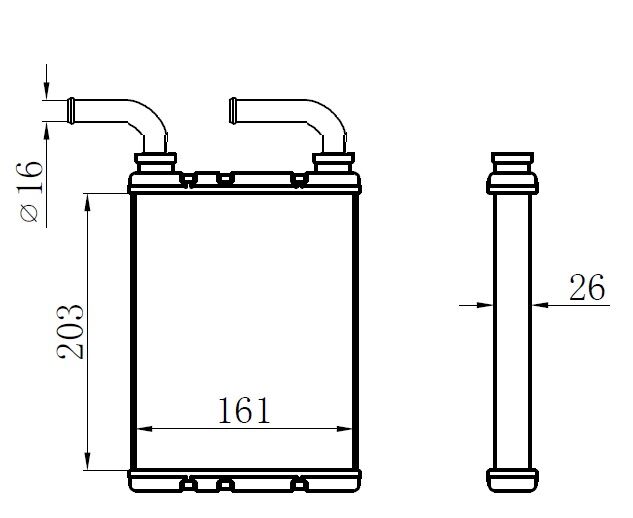 RADYATÖR C-ELYSEE-C3-C4-C5 I-P207-P208-P301-P307-P308-P407-P3008-P5008-RCZ 09> MT 380X538X16  1330P9-96455874-9645587480
