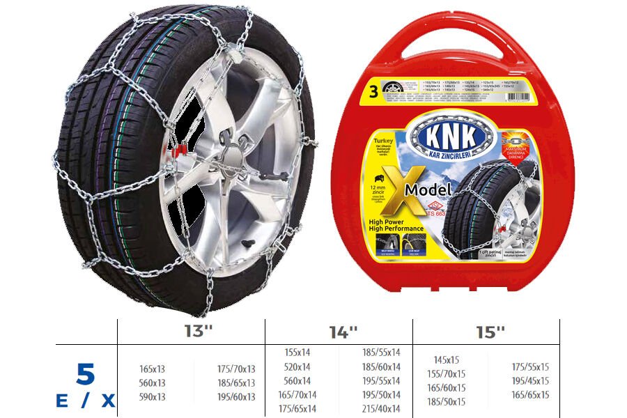 PATİNAJ ZİNCİRİ MİNİBÜS VE KAMYONET SERME 205X75X16 TIRNAKLI ZİNCİR EBATLARI İÇİN RESİME BAKINIZ