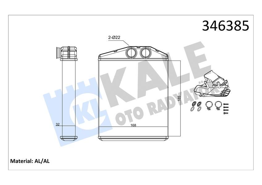 KALORİFER RADYATÖRÜ VECTRA C 02>SIGNUM 03> Z18XER 185x169  1618260-93171801