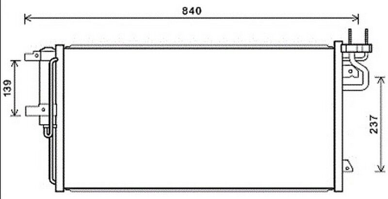 KLIMA RADYATORU KONDENSERİ FOCUS III 11>C-MAX II 15>KUGA 13>TOURNEO CONNECT 18> 1.5 ECOBOOST 88K W 120PS KURUTUCU İLE BRAZING AL-AL 706X367X16