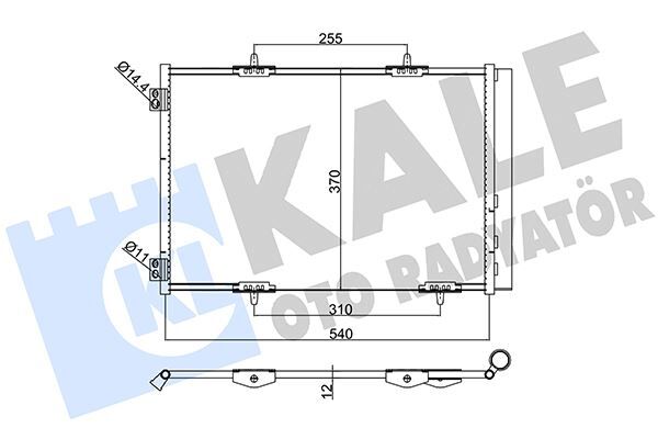 KLİMA RADYATÖRÜ KONDENSER CROSSLAND 17> P207 06> P208 12>19 P2008 13> C3 09> AIRCROSS 17> C4 14> DS3 10> 1.2-1.4-1.6 VTI-HDI-THP-PureTECH AL/AL 538x368x16