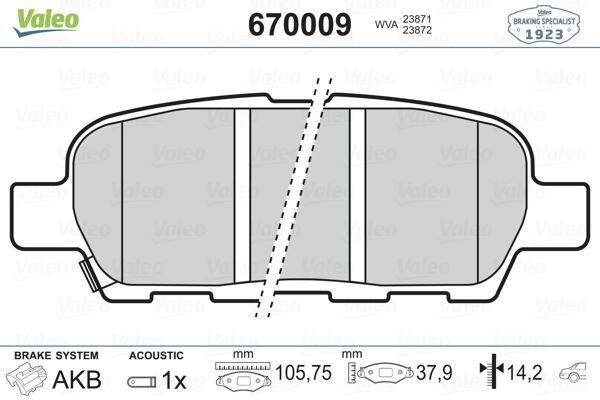 ARKA FREN BALATASI NISSAN QASHQAI J10 07>13 X-TRAIL 07>13 JUKE 10> RENAULT KOLEOS 08>