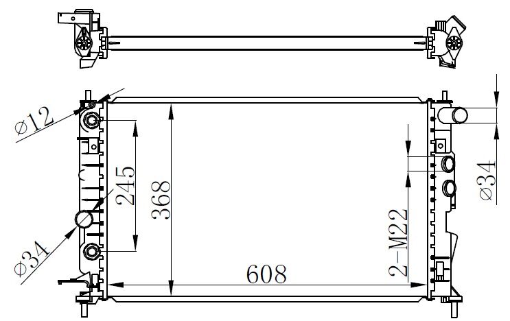 KALORİFER BRAZİNG HEATER 158X216.5X26 ELANTRA 1.6CRDİ/1.6İ - İ30 / CEED 2010 77652