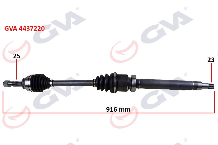 ÖN AKS KOMPLE SAĞ FIESTA V 1.4 TDCI 02>08 FUISON 1.4 TDCI FIESTA VII 08>12 1.25-1.4TDCI- 1..5 TDCI-1.6 TDCI 916mm
