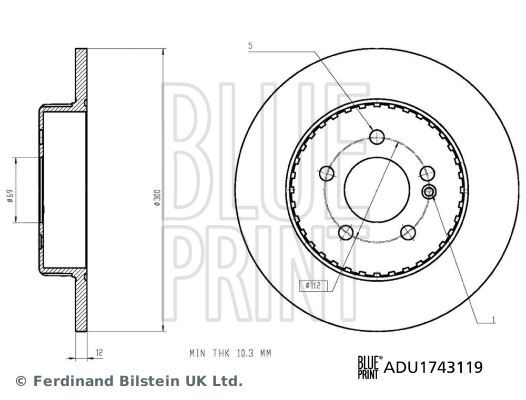 FREN DISKI ARKA MERCEDES C-CLASS W205 S205 C205 A205  A0004230512
