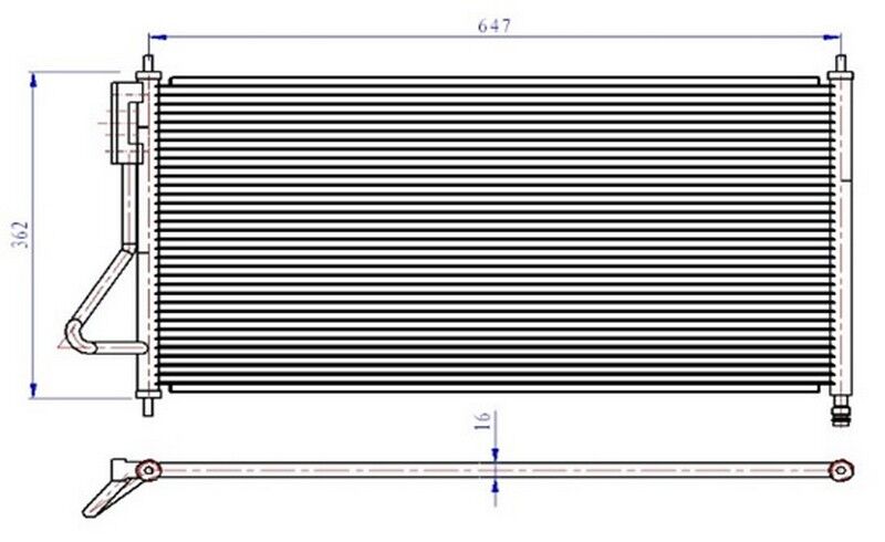 KALORIFER RADYATORU BRAZING NISSAN D22 AT/MT SANZUMAN 151X147X26