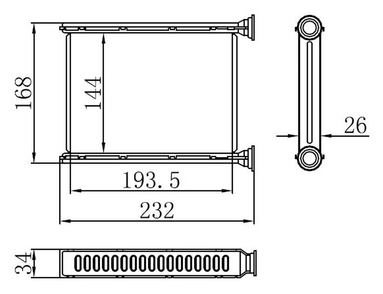 KALORİFER RADYATÖRÜ BRAZİNG FLUENCE 1.5 DCİ MGN III 08 > 144X193X26 OTO.-MEK.