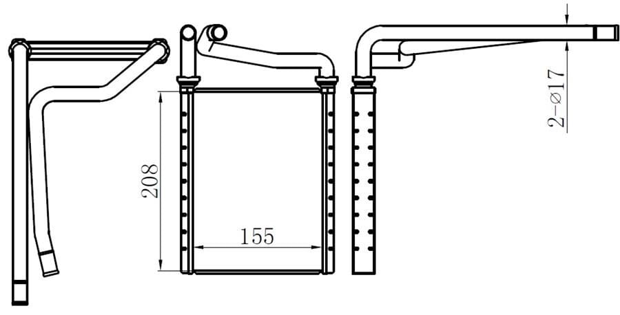 KALORIFER RADYATORU BRAZING TOYOTA AURIS-COROLLA 154X212X22 AT/MT SANZUMAN