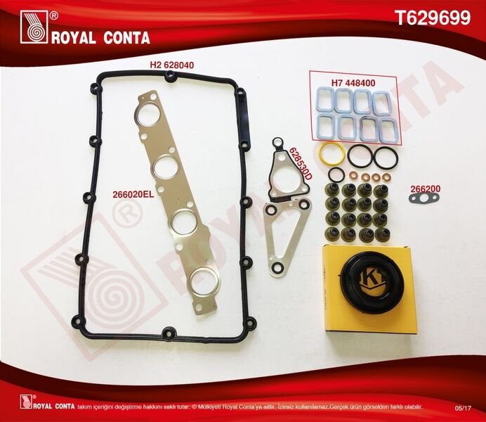 ÜST TAKIM CONTA SKT KEÇ. SUBP.LASTİK SKC SİZ TRANSIT V348 11>14 V363 14 > RANGER 12 > 2.2TDCI 155PS EURO5 A.CEKER