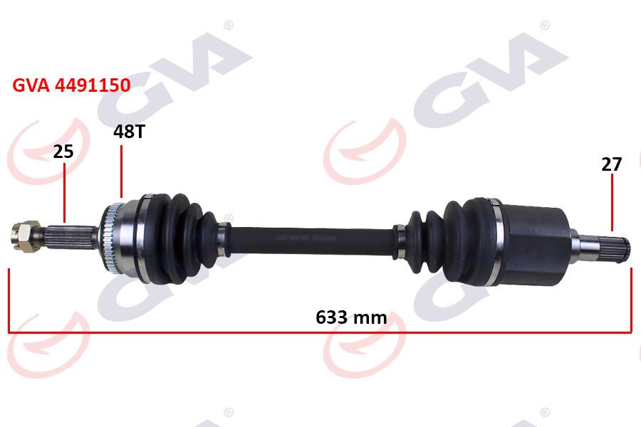 KOMPLE AKS SOL GETZ 1.5 CRDİ 03-09 ABS Lİ 48DİŞ 633mm