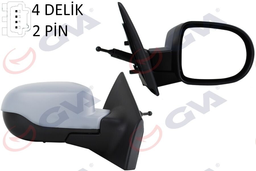 DIŞ DİKİZ AYNASI SAĞ CLIO III 09>CLIO III MEKANİK SENSÖRLÜ ASTARLI KONVEKS 2 FİŞ VM-6135PSR 2 FİŞ VM-6135PSR
