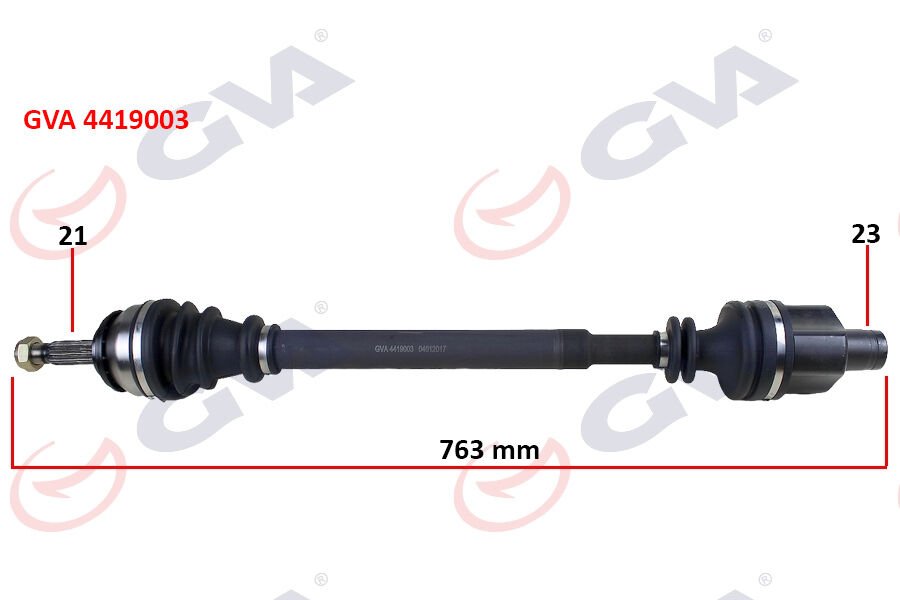 KOMPLE AKS SAĞ DACIA LOGAN 06> SANDERO 08> 1.4-1.6 763mm BENZİNLİ